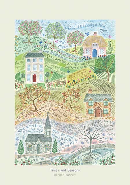 Hannah Dunnett Times and Seasons A3 Poster - The Christian Gift Company