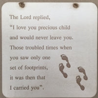 Footprints Plaque - The Christian Gift Company