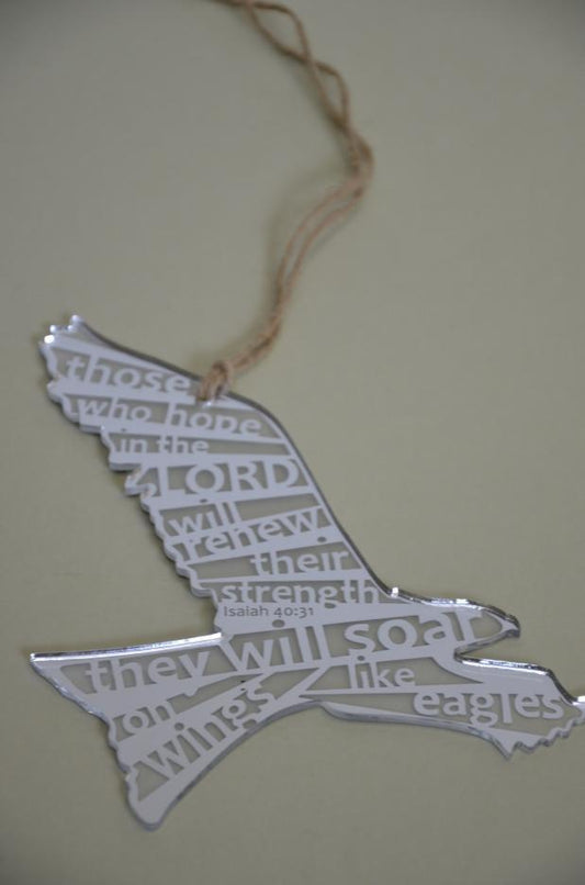 Those Who Hope Silver Hanging Bird - The Christian Gift Company
