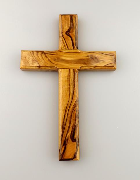 Simple Hanging Olive Wood Cross - The Christian Gift Company