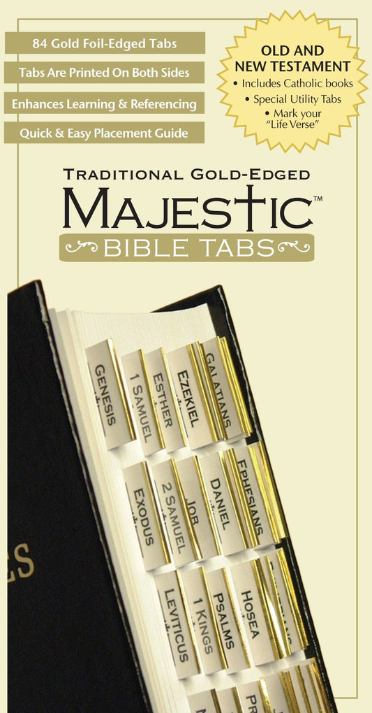 84 Gold Foil-Edged Bible Tabs - The Christian Gift Company