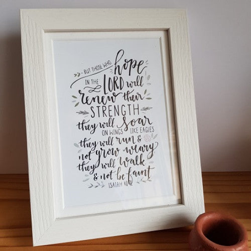 But Those Who Hope Framed Print - The Christian Gift Company