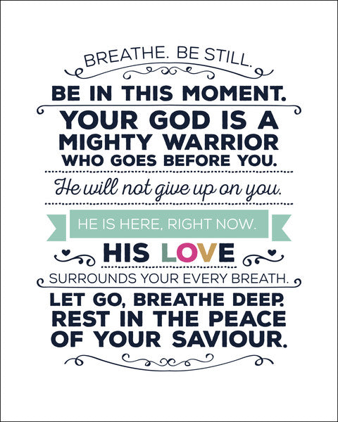 Breathe Be Still Fridge Magnet - The Christian Gift Company