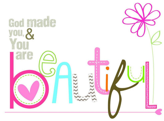 Fridge Magnet - God Made You Beautiful - The Christian Gift Company