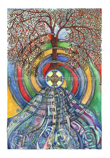 Lindisfarned Scriptorium Christ Centred Living A4 Print Unframed - The Christian Gift Company