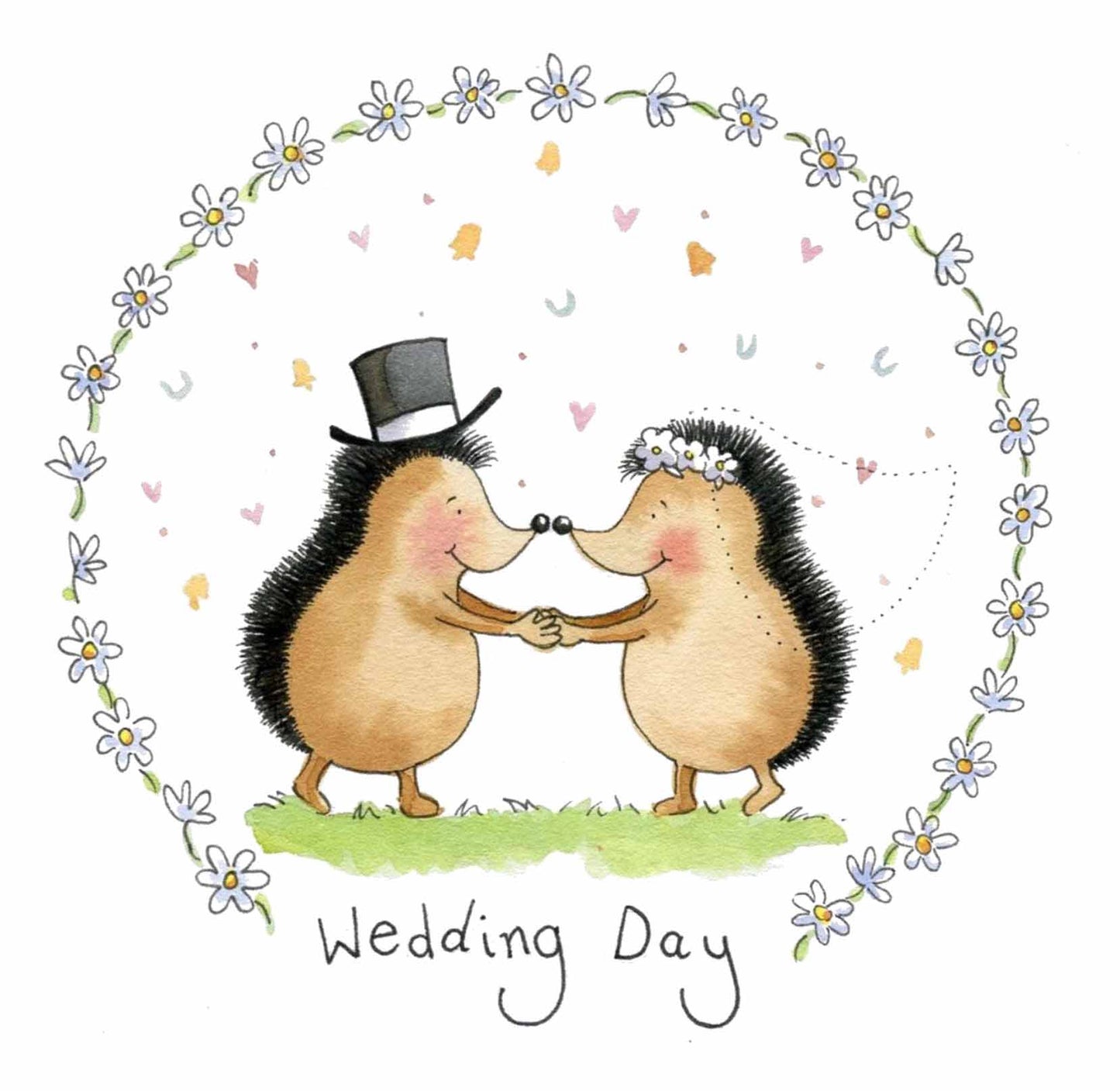 Wedding Day Card Hedgehogs - The Christian Gift Company
