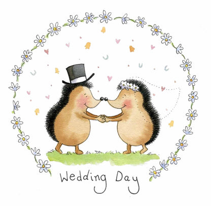 Wedding Day Card Hedgehogs - The Christian Gift Company