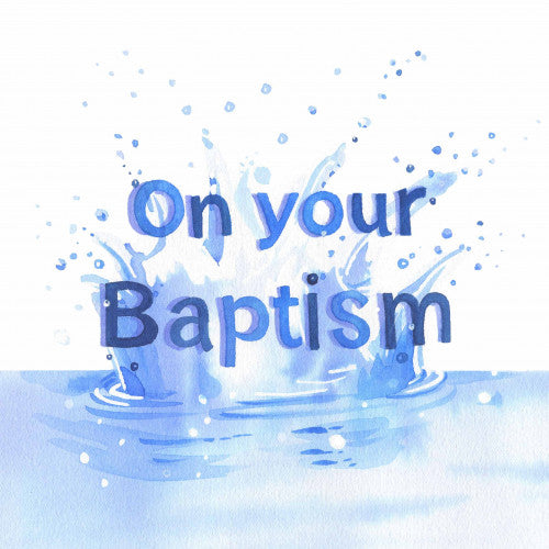 Baptism Card Blue Waters - The Christian Gift Company