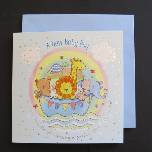 New Baby Boy Ark Card - The Christian Gift Company