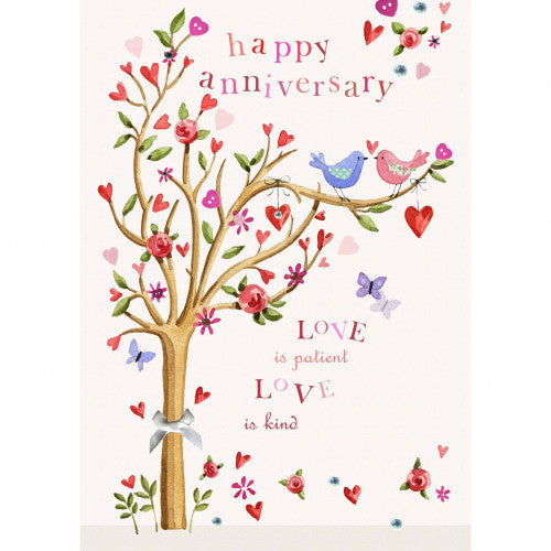 Anniversary Love Birds Card - The Christian Gift Company