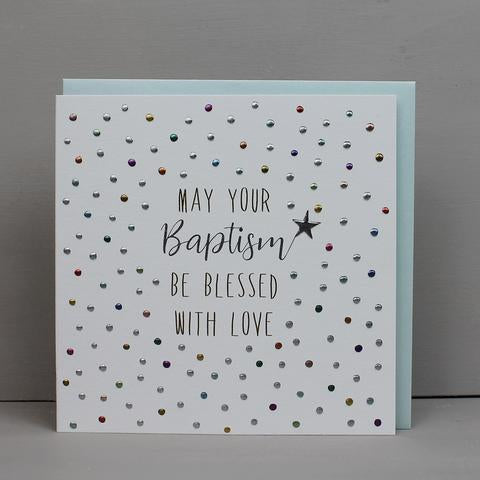 May Your Baptism Be Blessed With Love Card - The Christian Gift Company