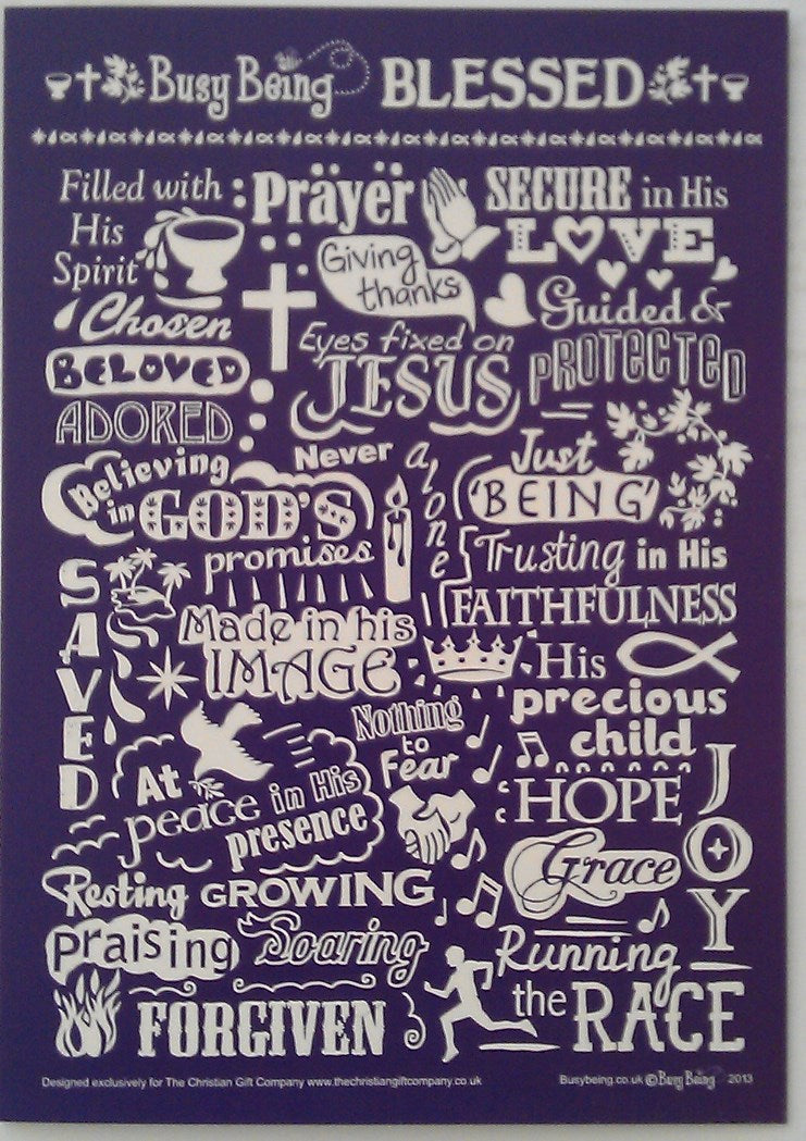 Busy Being Blessed Greetings Card - The Christian Gift Company