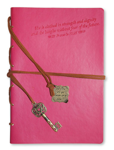 Strength and Dignity Pink Faux Leather Journal - The Christian Gift Company