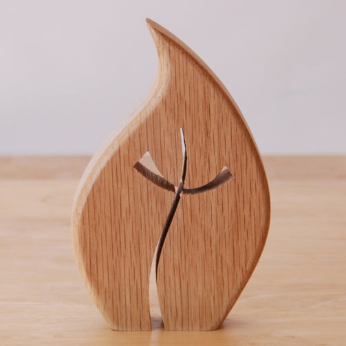 Wood Flame Cross Medium - The Christian Gift Company