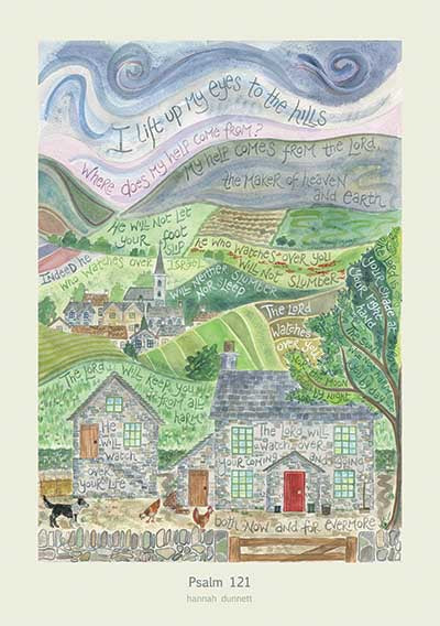 Hannah Dunnett Psalm 121 Card - The Christian Gift Company