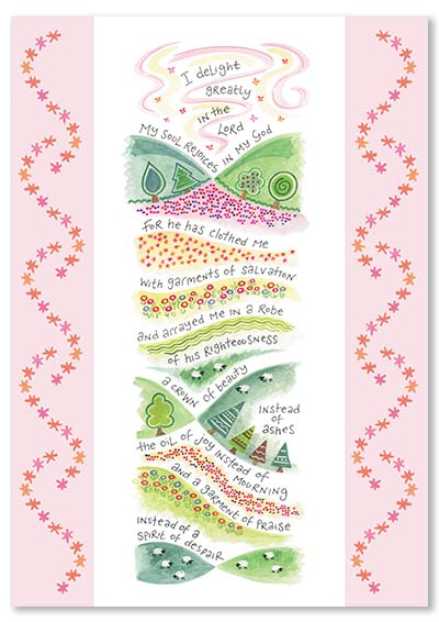 Hannah Dunnett Garment Of Praise Card - The Christian Gift Company