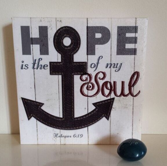 Hope is the Anchor Square Canvas Plaque - The Christian Gift Company