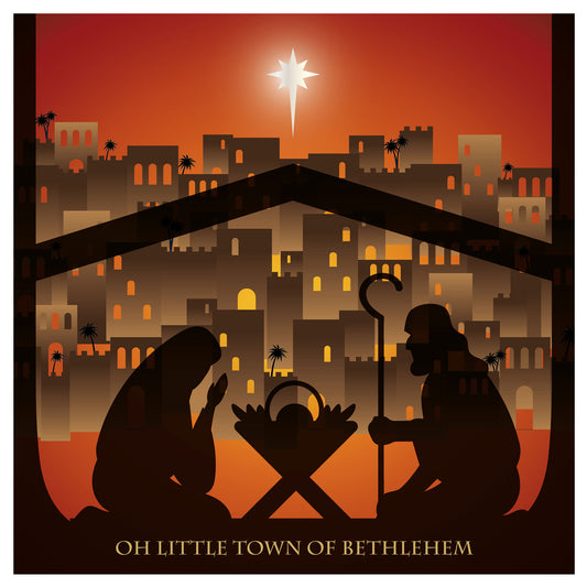Christmas Card: Stable Silhouette (10) - The Christian Gift Company