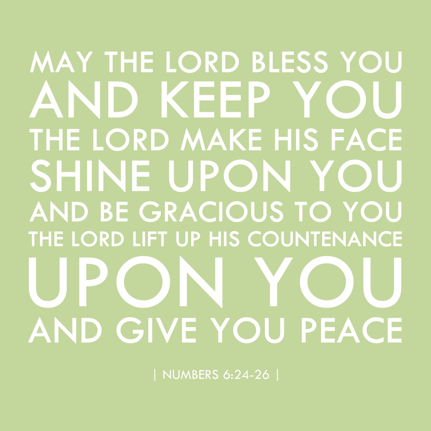 Verse Card - The Lord Bless You - The Christian Gift Company