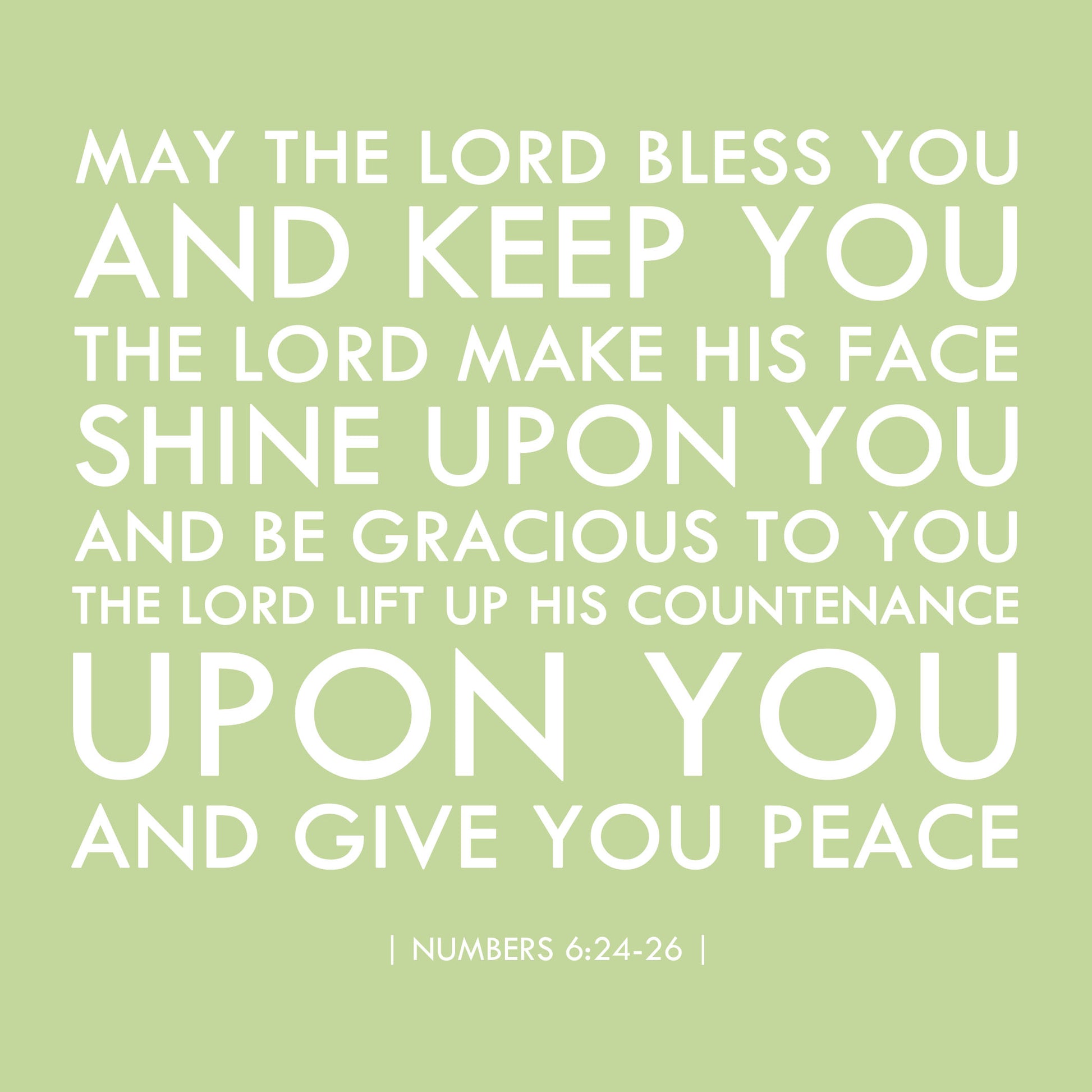 Verse Card - The Lord Bless You - The Christian Gift Company