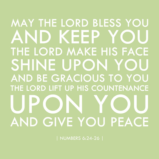 Verse Card - The Lord Bless You - The Christian Gift Company