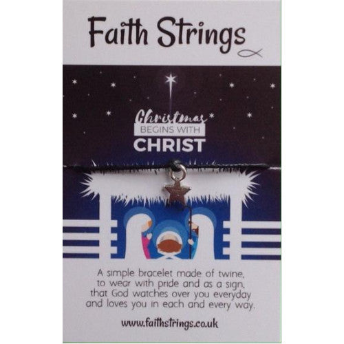 Faith Strings Bracelet - Christmas Begins - The Christian Gift Company