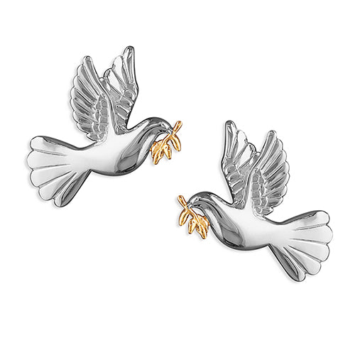 Dove With Fan Tail Earrings - The Christian Gift Company