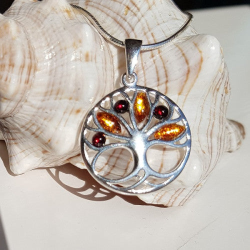 Amber Tree Of Life Necklace - The Christian Gift Company