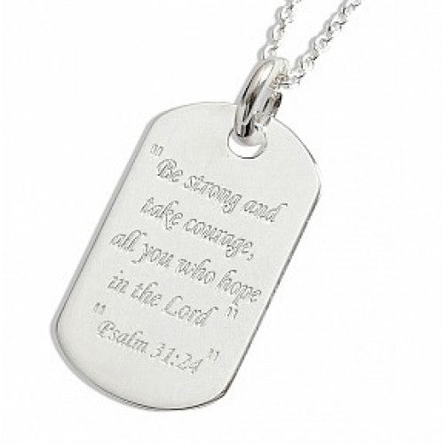 Be Strong Silver Pendant - The Christian Gift Company