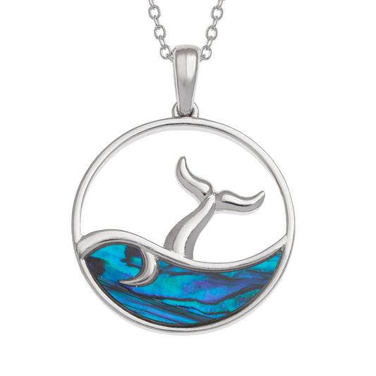 Splashing whale tail necklace - The Christian Gift Company