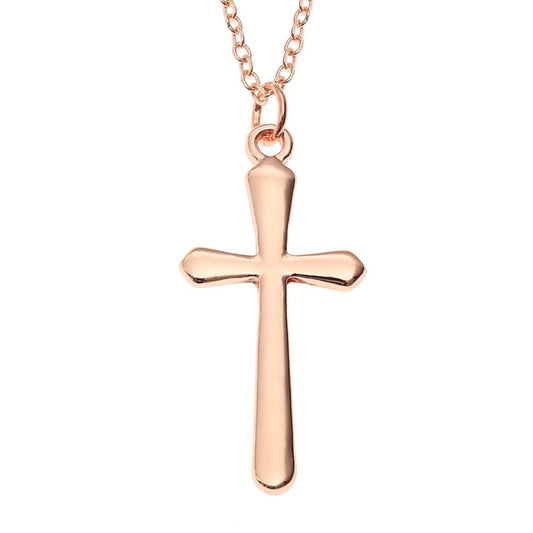 Rose gold colour cross - The Christian Gift Company