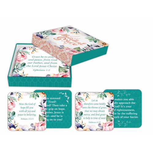 Abundant Grace Scripture Cards In Keepsake Box - The Christian Gift Company