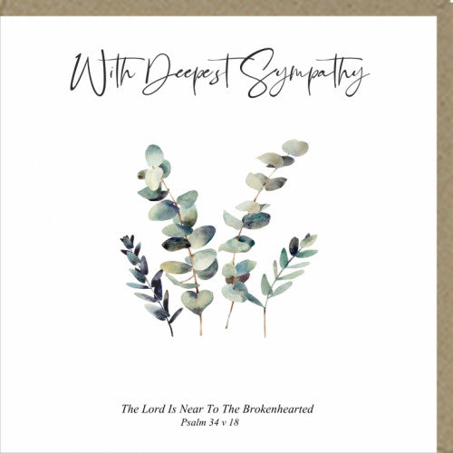 Deepest Sympathy Greetings Card - The Christian Gift Company