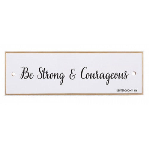 Be Strong And Courageous Ceramic Wall Plaque - The Christian Gift Company