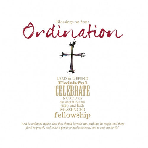 Blessings On Your Ordination Card - The Christian Gift Company