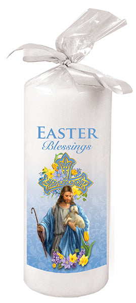 Easter Candle With Ribbon - The Christian Gift Company