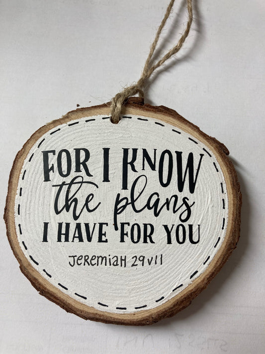 Wood slice - Know the Plans - The Christian Gift Company