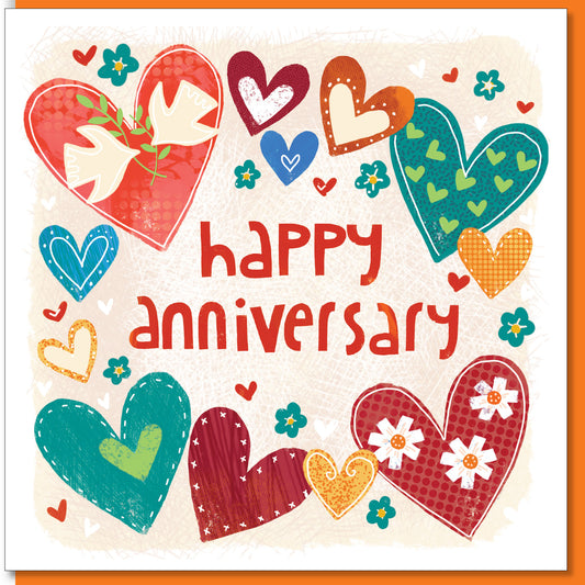 Anniversary Hearts and Doves Card - The Christian Gift Company