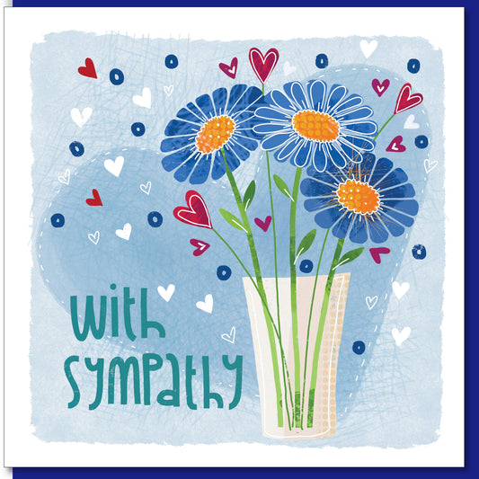Sympathy Flowers and Hearts Card - The Christian Gift Company