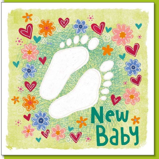 New Baby Feet Card Verse - The Christian Gift Company