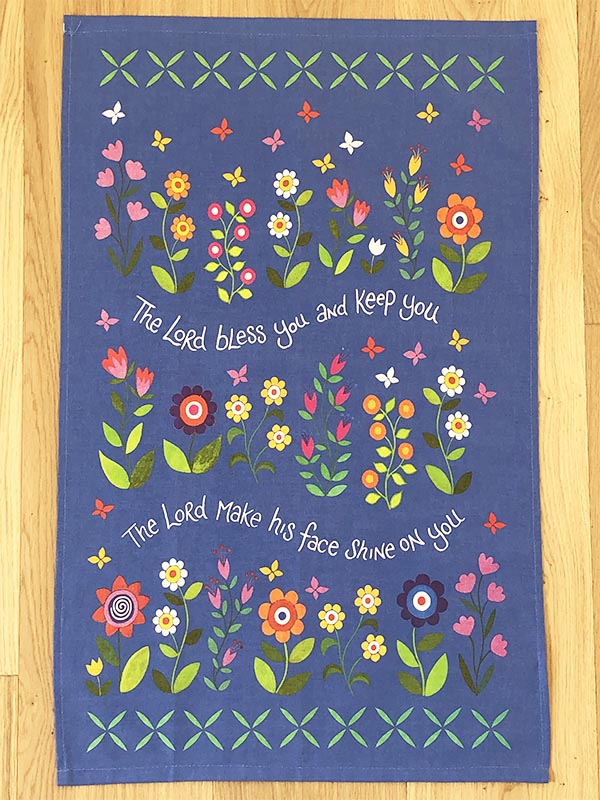 Hannah Dunnett Tea Towel Bless You and Keep You - The Christian Gift Company