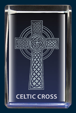 Lazer Engraved Crystal/Celtic Cross - The Christian Gift Company