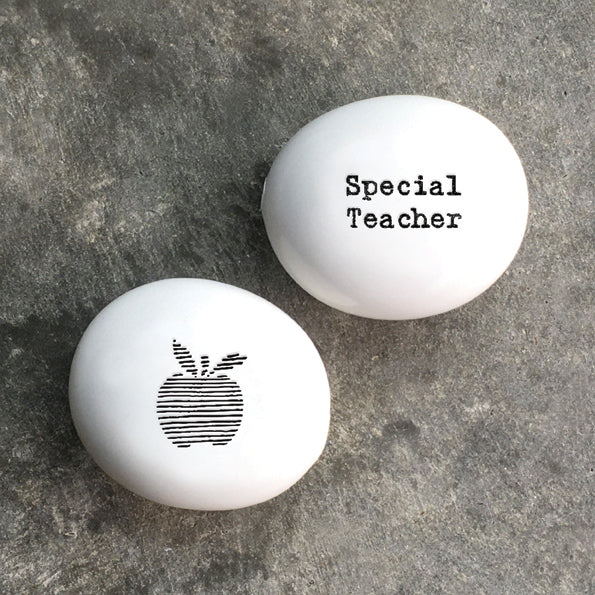 Porcelain pebble-Special teacher - The Christian Gift Company