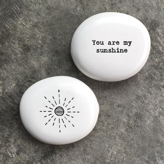 Porcelain pebble-You are my sunshine - The Christian Gift Company