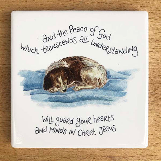 Peace of God dog coaster - The Christian Gift Company