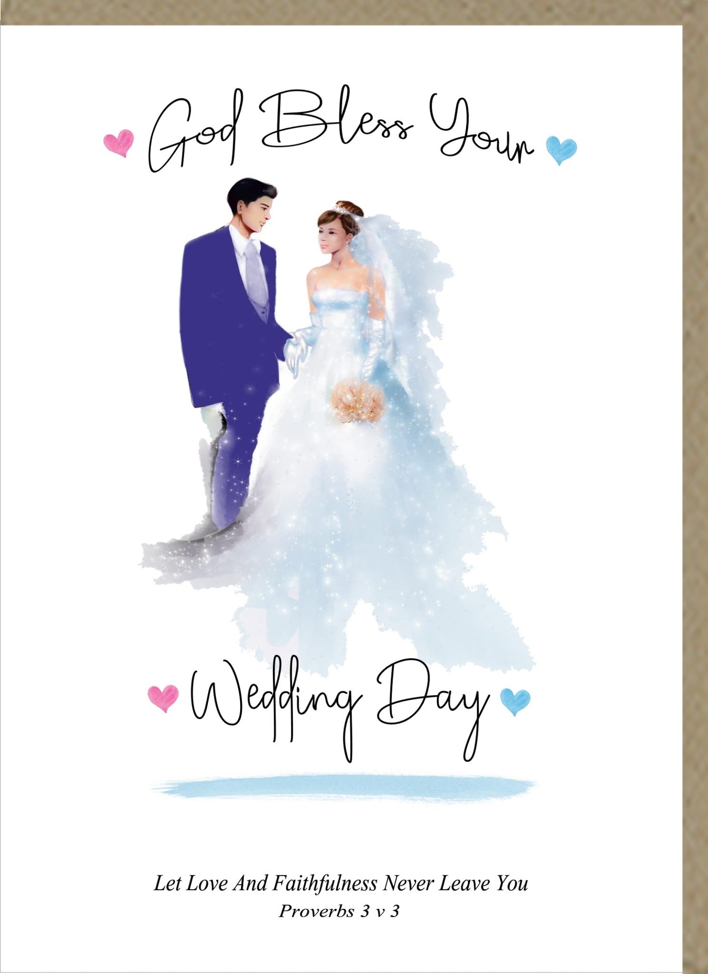 God Bless Your Wedding Day Greetings Card - The Christian Gift Company