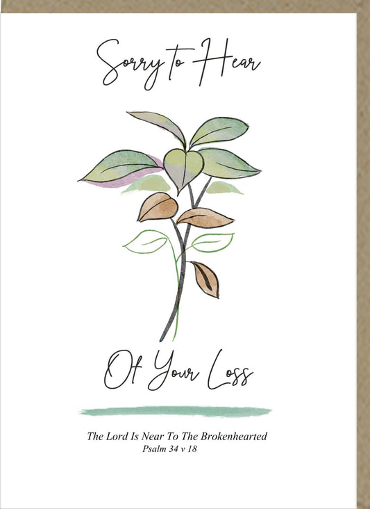 Sorry To Hear Of Your Loss Greetings Card - The Christian Gift Company