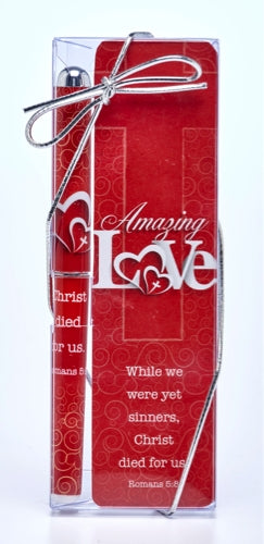 Amazing Love Pen & Bookmark Red - The Christian Gift Company