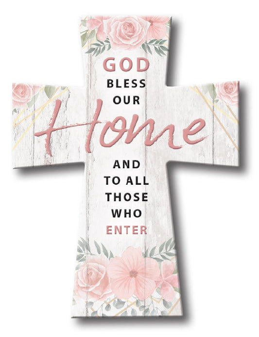 Resin Standing Cross/Home Blessing - The Christian Gift Company