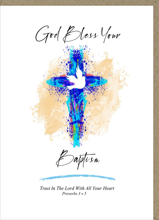 God Bless Your Baptism Greetings Card - The Christian Gift Company